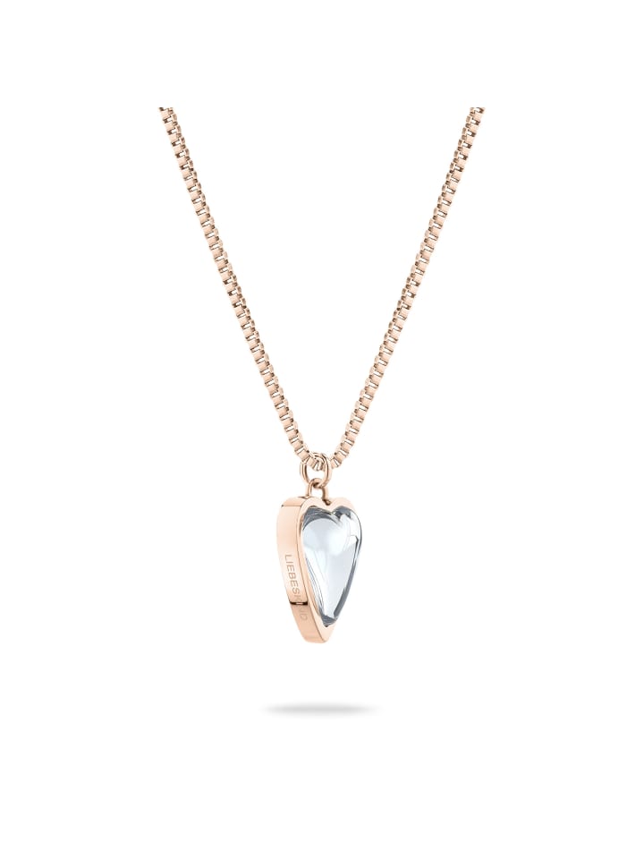 LIEBESKIND BERLIN Колье «Стеклянное сердце» из розового золота
LIEBESKIND BERLIN Колье «Стеклянное сердце» из розового золота