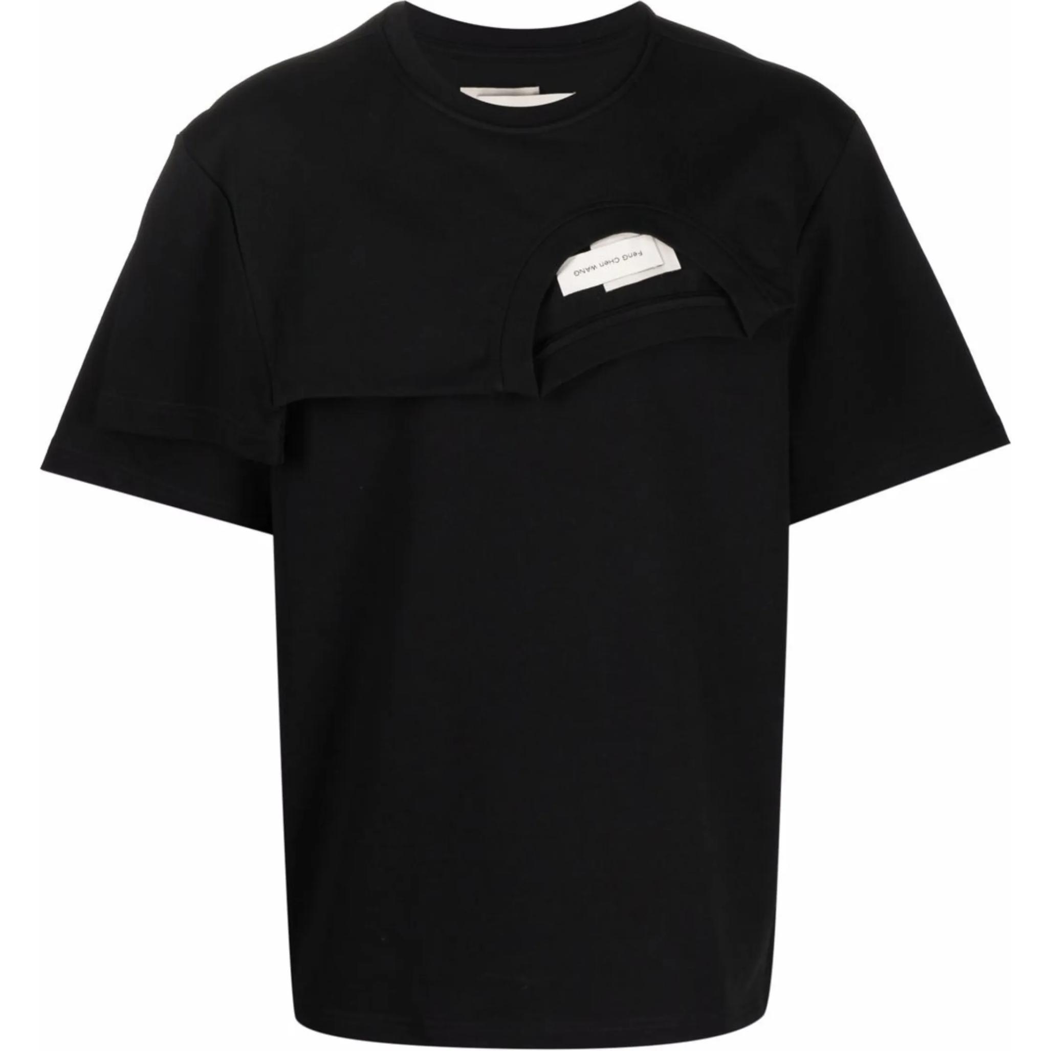 Многослойная асимметричная футболка Cotton Feng Chen Wang, черный
Многослойная асимметричная футболка Cotton Feng Chen Wang, черный