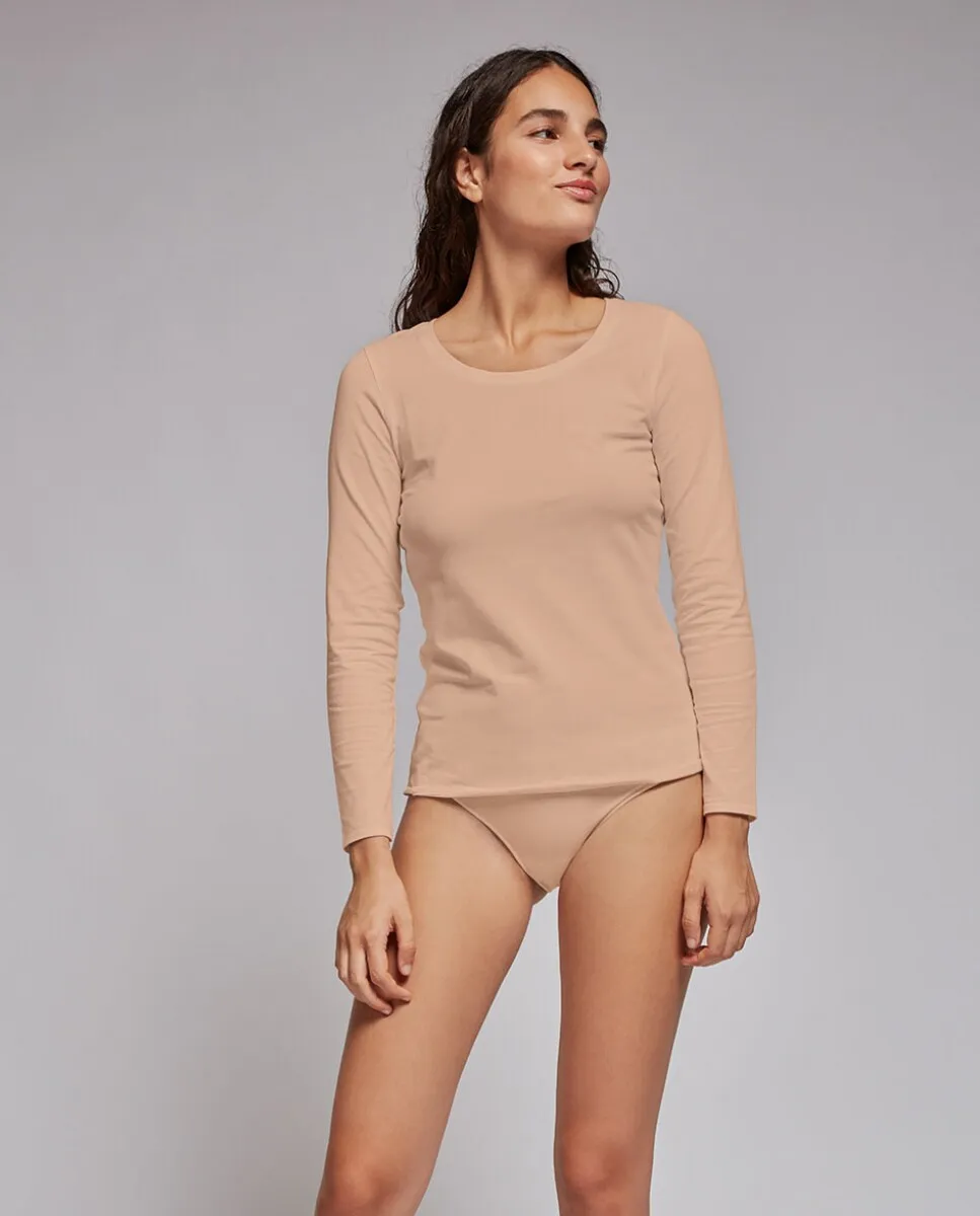 Женская майка с длинными рукавами из натурального хлопка Gisela, цвет Nude
Женская майка с длинными рукавами из натурального хлопка Gisela, цвет Nude