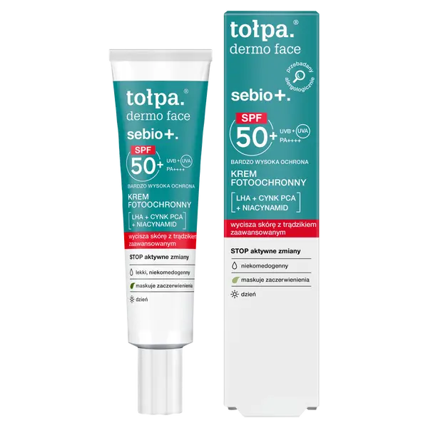 Фотозащитный крем для лица spf50+, 40 мл Tołpa Face sebio
Фотозащитный крем для лица spf50+, 40 мл Tołpa Face sebio