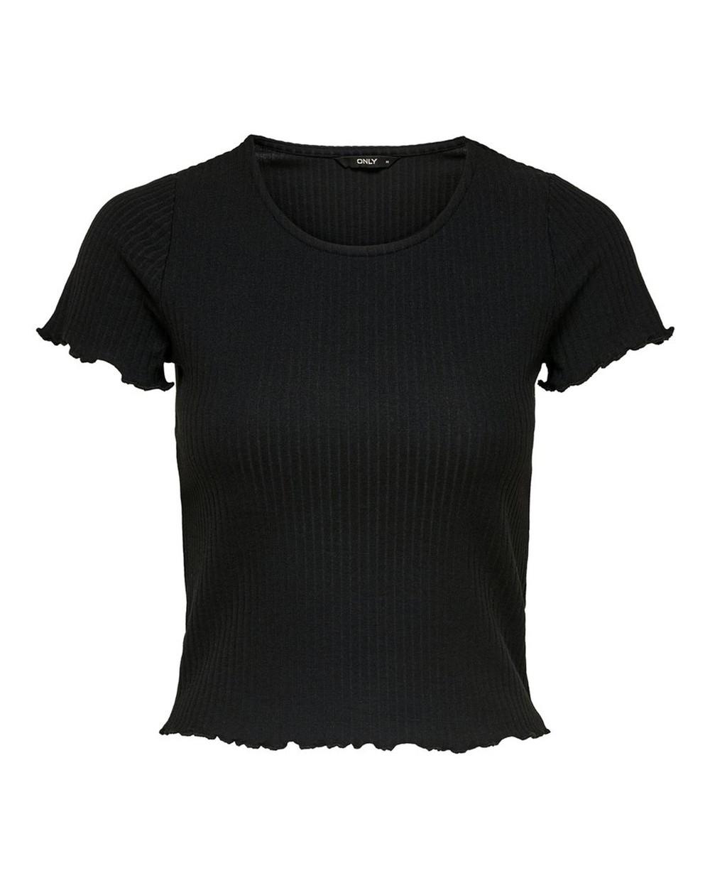 Футболка женская ONLY в рубчик, черный
Футболка женская ONLY в рубчик, черный