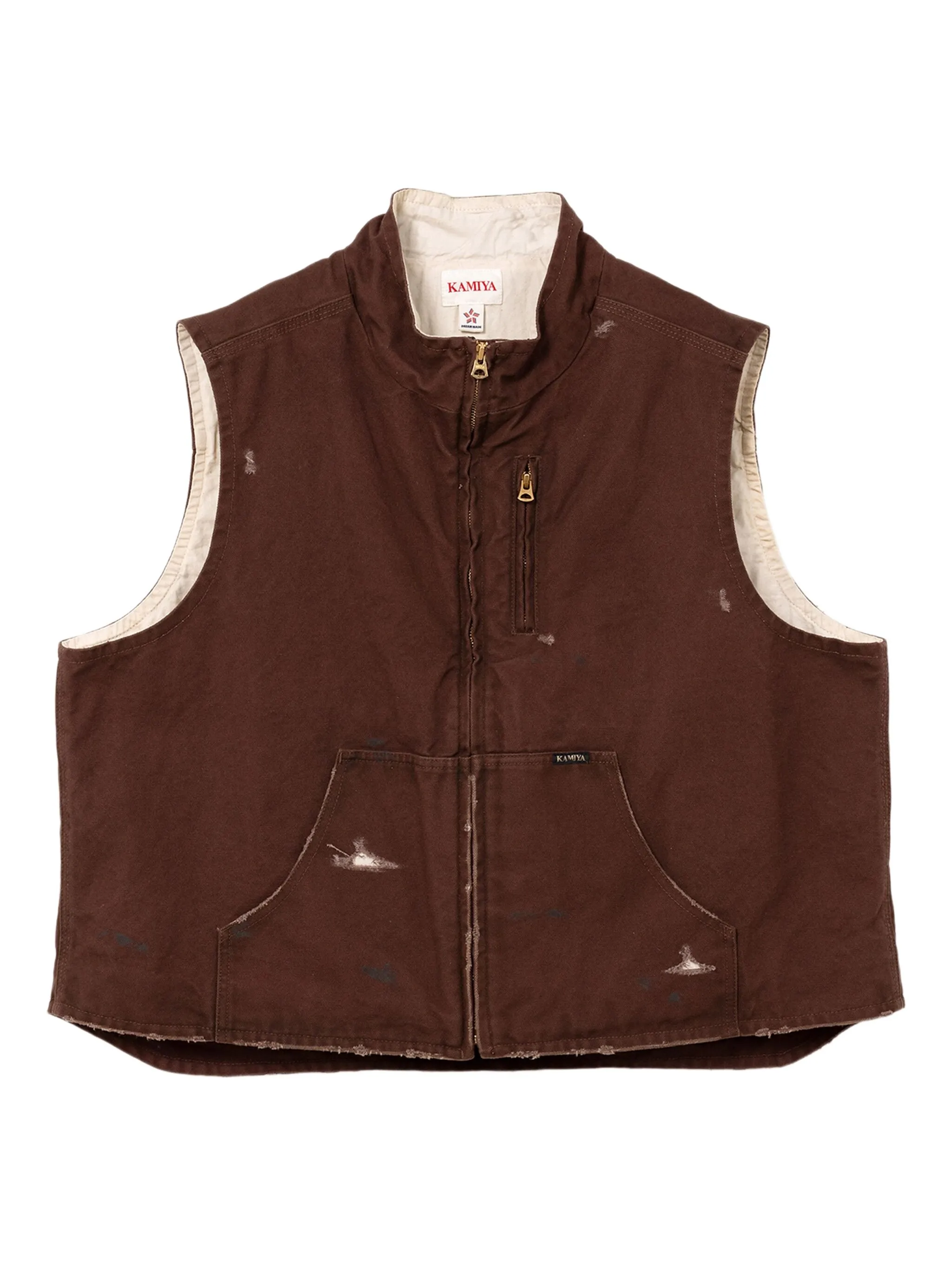Жилет Boro на молнии с эффектом потертости Kamiya, коричневый
Жилет Boro на молнии с эффектом потертости Kamiya, коричневый