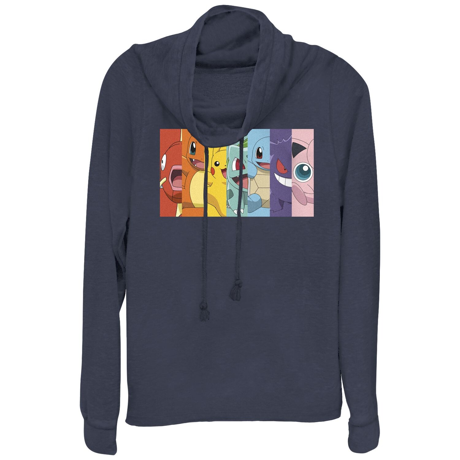 Детская футболка с рисунком Pokémon Poke в радужную сетку Licensed Character, темно-синий