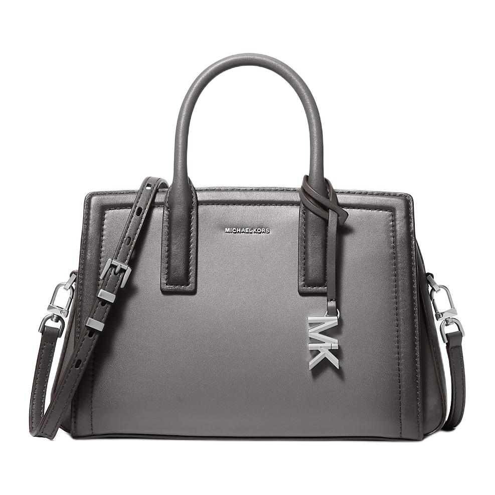 MICHAEL KORS Лейла Сплит Кожаная Сумка Через Плечо Маленькая Женская Пыльно-Серая