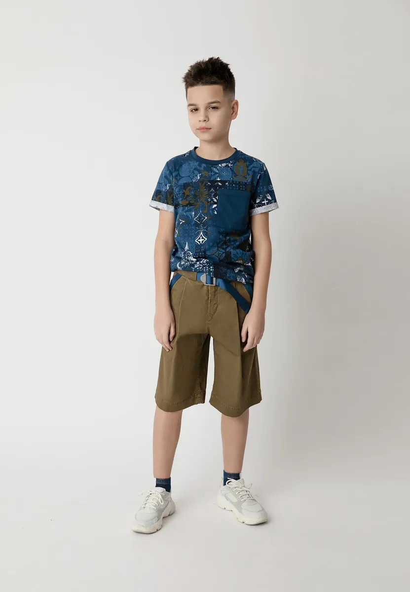 Шорты Gulliver с контрастным поясом и карманами, хаки
Шорты Gulliver с контрастным поясом и карманами, хаки