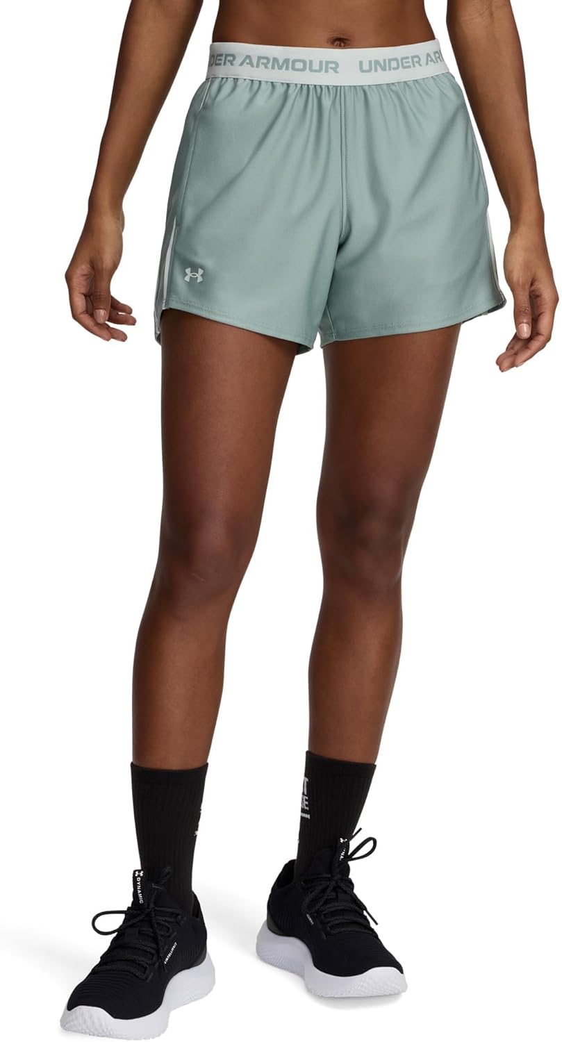 Женские шорты Under Armour Play Up 5", (348) Silica Green/Hydro Green
Женские шорты Under Armour Play Up 5", (348) Silica Green/Hydro Green