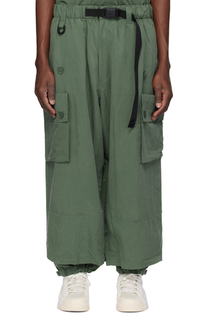 Брюки-карго из зеленого твила Y-3
Брюки-карго из зеленого твила Y-3