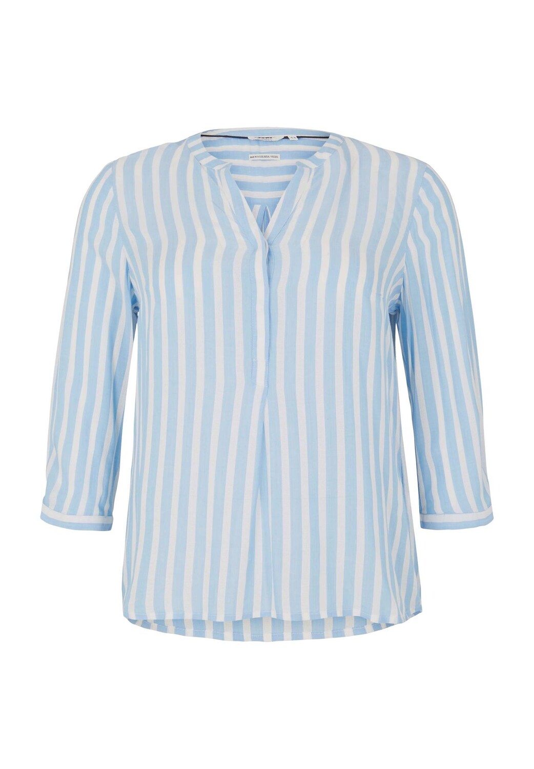 Блуза-рубашка, горловина горловины, рукава 3/4, женская Tom Tailor, цвет Bleu White
Блуза-рубашка, горловина горловины, рукава 3/4, женская Tom Tailor, цвет Bleu White