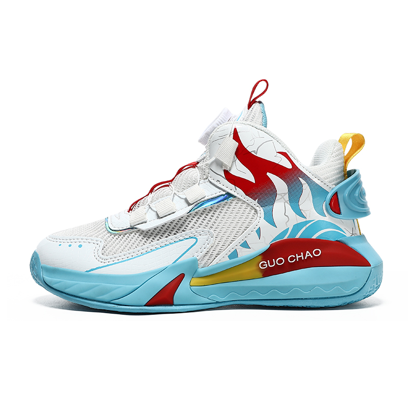 Износостойкие дышащие детские баскетбольные кроссовки для детей RHOBESAM, белый 
Износостойкие дышащие детские баскетбольные кроссовки для детей RHOBESAM, белый