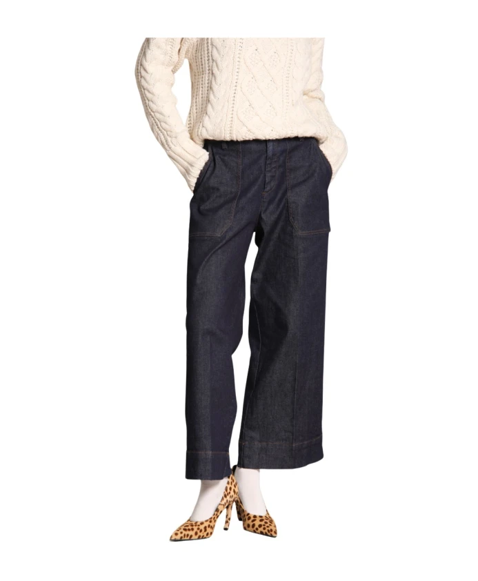 Широкие джинсовые брюки-карго темно-синего цвета Mason'S, синий
Широкие джинсовые брюки-карго темно-синего цвета Mason'S, синий