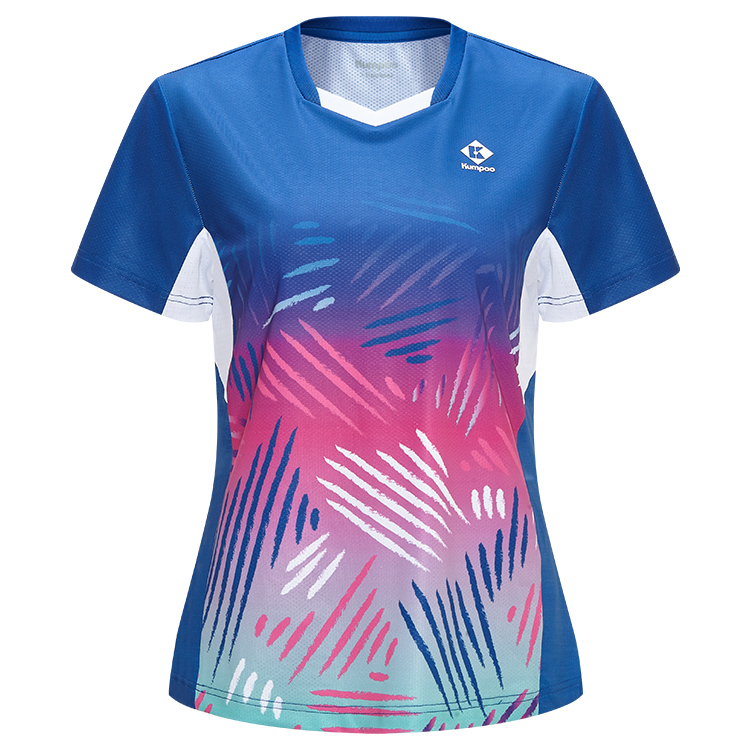Футболка для бадминтона женская темно-синяя KUMPOO
Футболка для бадминтона женская темно-синяя KUMPOO