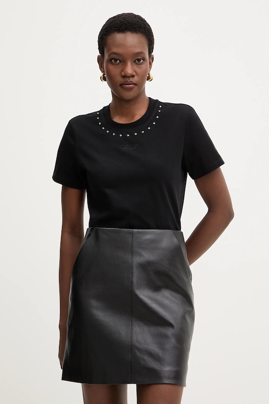 Хлопковая футболка Karl Lagerfeld, черный
Хлопковая футболка Karl Lagerfeld, черный