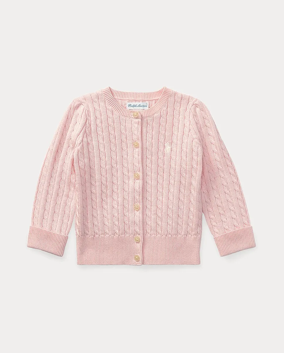 Хлопковый кардиган косой вязки для девочки Polo Ralph Lauren, розовый
Хлопковый кардиган косой вязки для девочки Polo Ralph Lauren, розовый