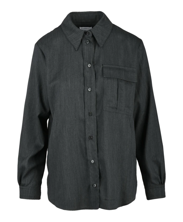 Рубашка скво из смесовой шерстяной ткани. Marella, серый
Рубашка скво из смесовой шерстяной ткани. Marella, серый