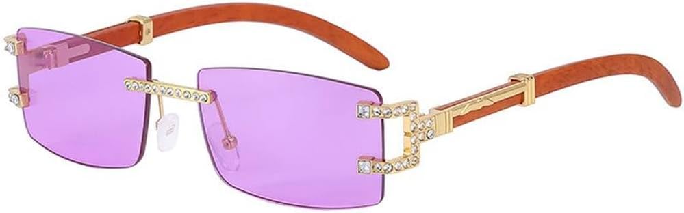 LVTFCO Модные солнцезащитные очки без оправы для женщин, ретро-очки класса люкс прямоугольной формы для мужчин, винтажные очки без оправы с защитой от УФ-излучения UV400, Purple
LVTFCO Модные солнцезащитные очки без оправы для женщин, ретро-очки класса люкс прямоугольной формы для мужчин, винтажные очки без оправы с защитой от УФ-излучения UV400, Purple