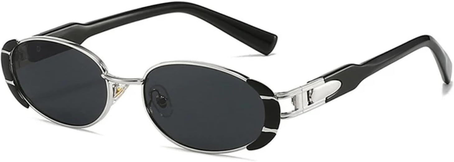 Ретро овальные солнцезащитные очки для женщин, модные градиентные очки с защитой от УФ-излучения UV400, мужские солнцезащитные очки в стиле панк TVTBBVV, Black Silver Grey
Ретро овальные солнцезащитные очки для женщин, модные градиентные очки с защитой от УФ-излучения UV400, мужские солнцезащитные очки в стиле панк TVTBBVV, Black Silver Grey