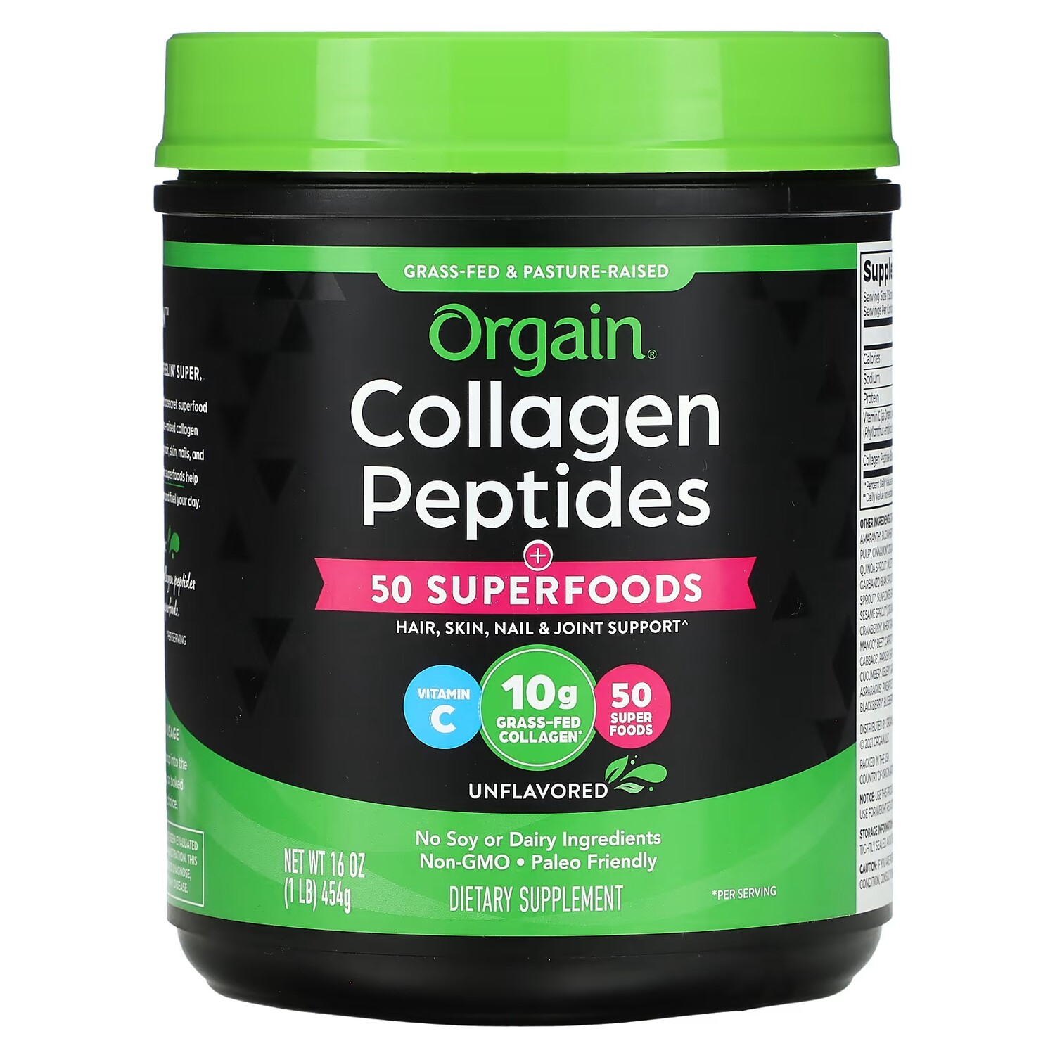 Orgain Collagen Peptides Plus 50 без вкуса, 454 г
Orgain Collagen Peptides Plus 50 без вкуса, 454 г