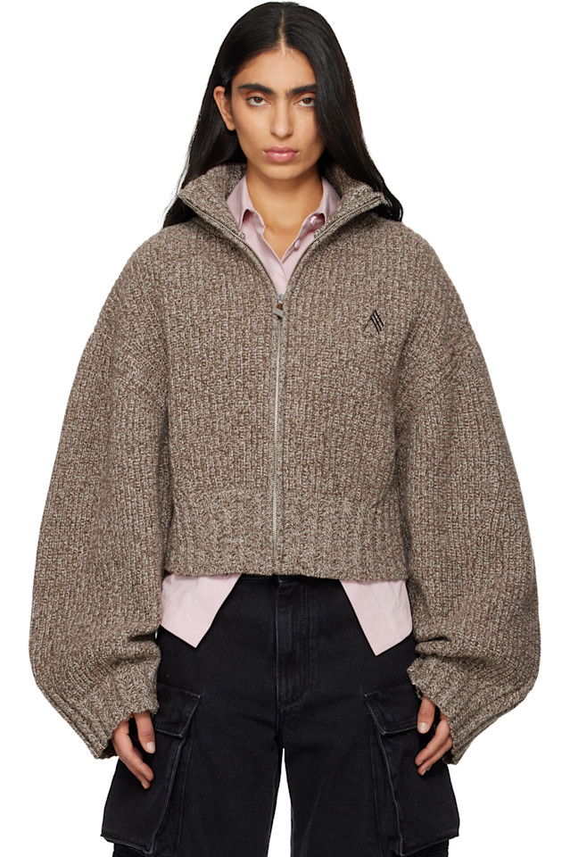 The Attico Коричневый шерстяной кашемировый кардиган
The Attico Коричневый шерстяной кашемировый кардиган