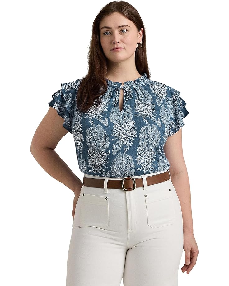 Топ Lauren Ralph Lauren Plus-Size Floral Linen-Blend Jersey Tie-Neck Top, цвет Blue/Cream
Топ Lauren Ralph Lauren Plus-Size Floral Linen-Blend Jersey Tie-Neck Top, цвет Blue/Cream