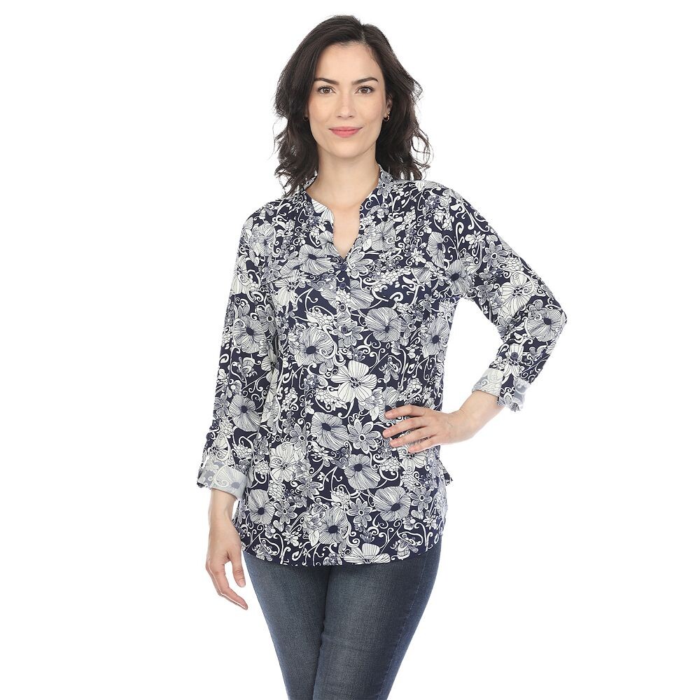 Плиссированная блузка с длинными рукавами и цветочным принтом WM Fashion, темно-синий
Плиссированная блузка с длинными рукавами и цветочным принтом WM Fashion, темно-синий