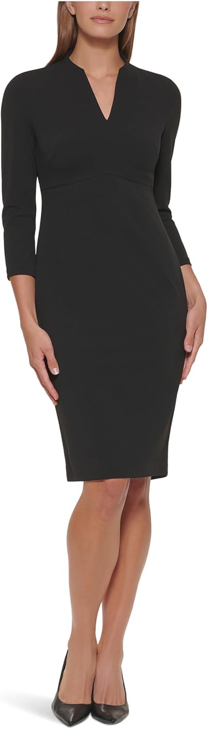 Женское облегающее платье Calvin Klein с рукавами 3/4 и V-образным вырезом, Black
Женское облегающее платье Calvin Klein с рукавами 3/4 и V-образным вырезом, Black