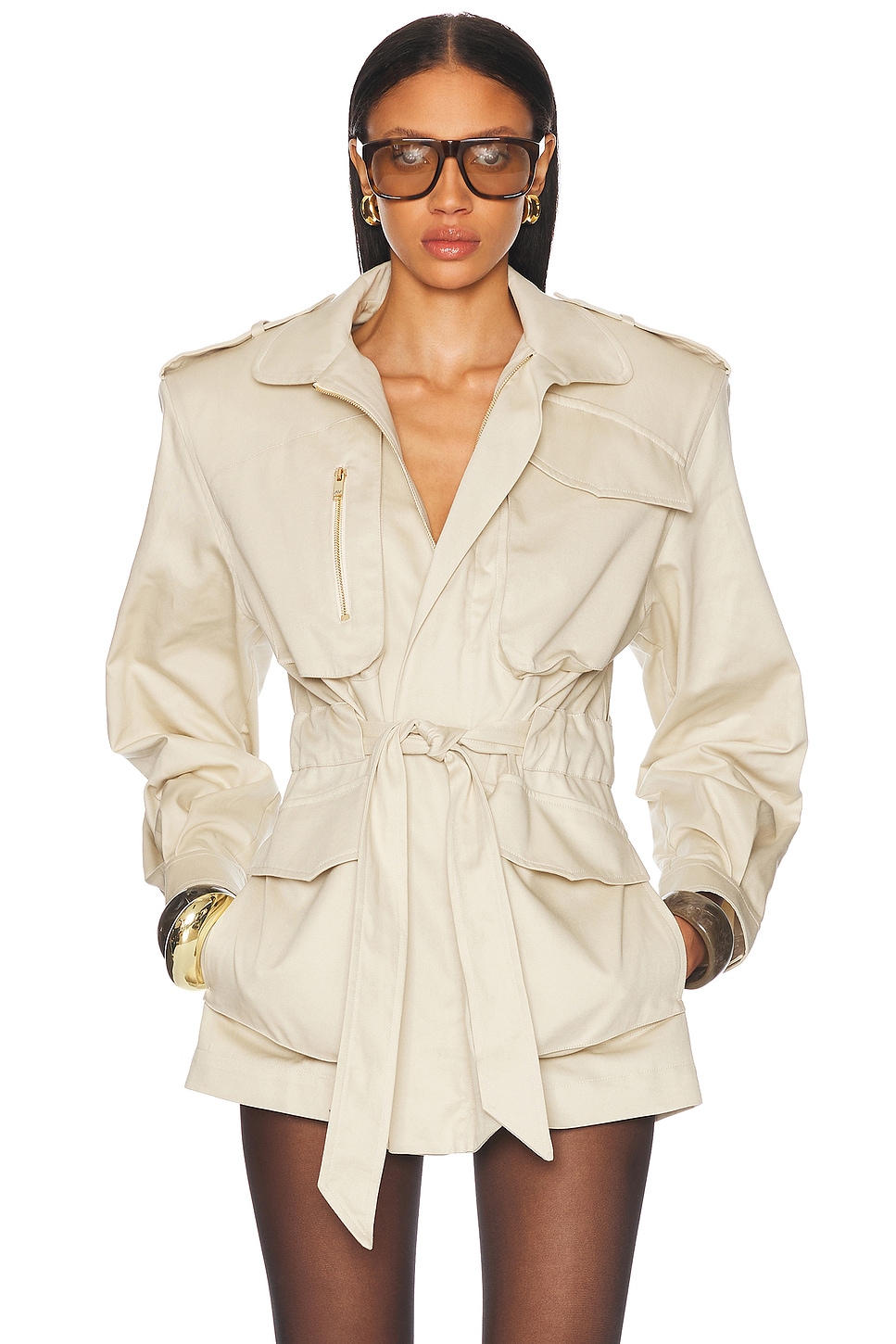 Хлопковый жакет для пошива Alexandre Vauthier, Dune
Хлопковый жакет для пошива Alexandre Vauthier, Dune