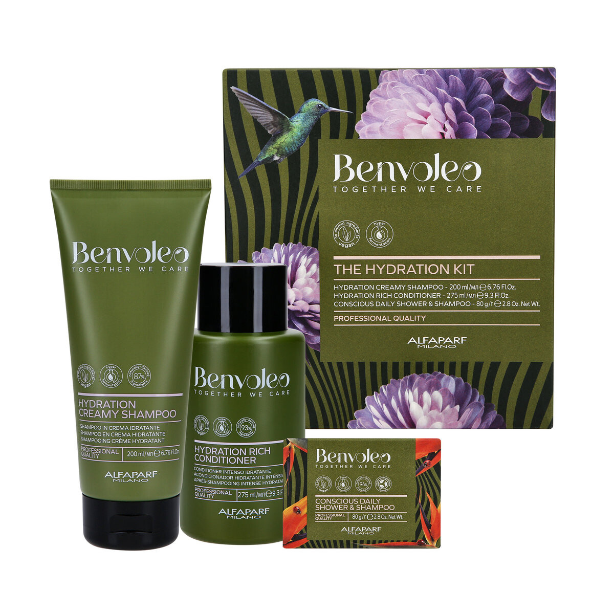 Alfaparf Milano Benvoleo Hydration Kit, Набор косметики для сухих и обезвоженных волос, 3 шт
Alfaparf Milano Benvoleo Hydration Kit, Набор косметики для сухих и обезвоженных волос, 3 шт