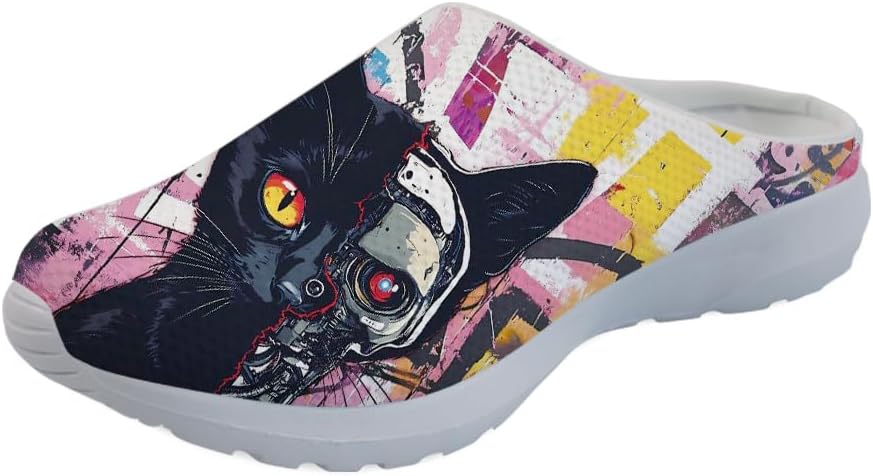 Женские сабо Forchrinse с принтом кошки, мужские кроссовки-тапочки Kitten для прогулок, с поддержкой свода стопы, садовые сабо с ортопедической стелькой, Skull Cat
Женские сабо Forchrinse с принтом кошки, мужские кроссовки-тапочки Kitten для прогулок, с поддержкой свода стопы, садовые сабо с ортопедической стелькой, Skull Cat