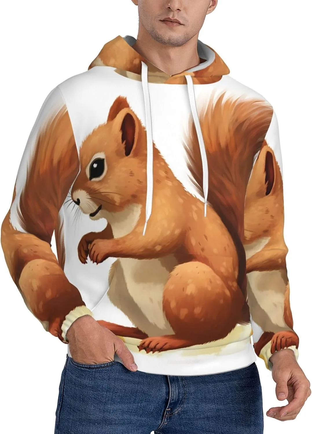 Мужской худи Lively Squirrel с капюшоном и карманом SDTYKHJ
Мужской худи Lively Squirrel с капюшоном и карманом SDTYKHJ