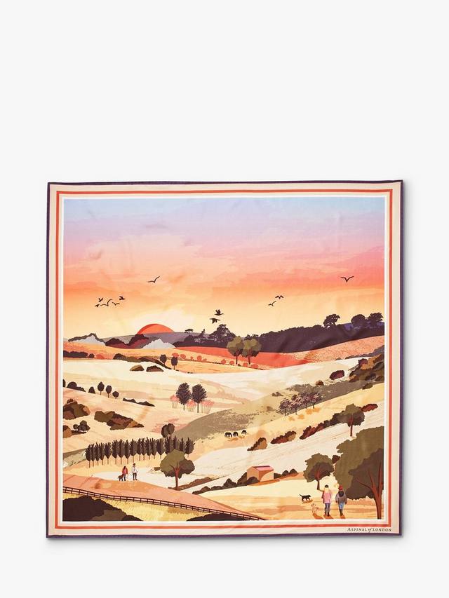 Шелковый платок South Downs Aspinal of London, Orange/Multi
Шелковый платок South Downs Aspinal of London, Orange/Multi