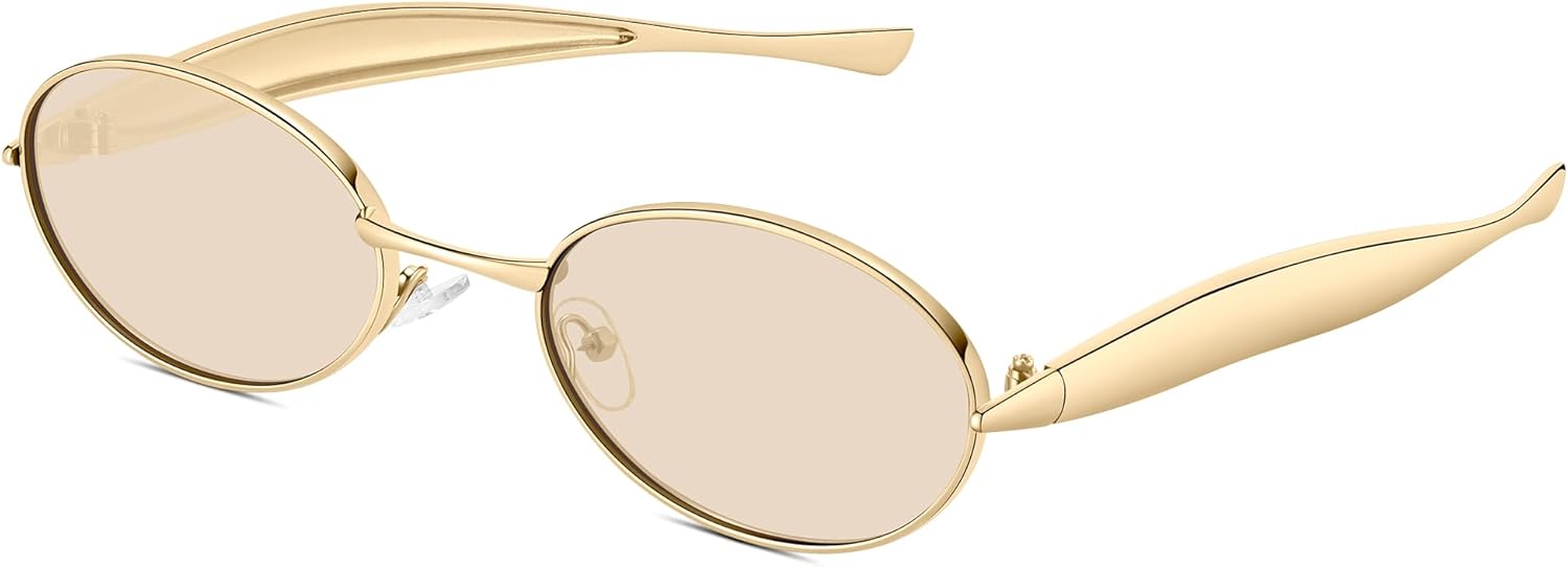 Ретро-солнцезащитные очки овальной формы для женщин, золотистые металлические солнцезащитные очки, модные классические очки с защитой от УФ-излучения UV400 OUTSTHAND, A Gold / Champagne
Ретро-солнцезащитные очки овальной формы для женщин, золотистые металлические солнцезащитные очки, модные классические очки с защитой от УФ-излучения UV400 OUTSTHAND, A Gold / Champagne