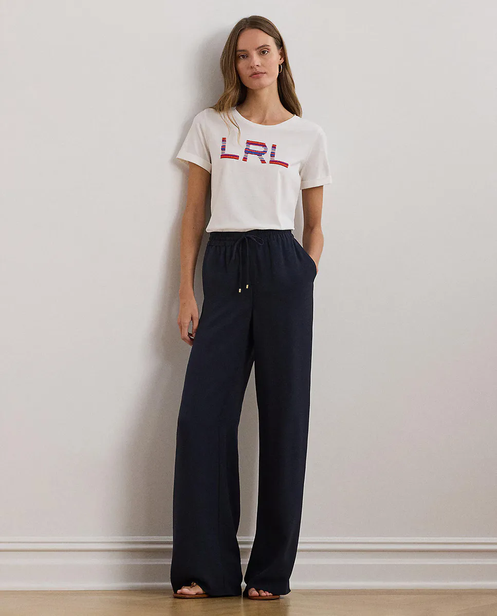 Женские широкие брюки с регулируемым шнурком на талии Lauren Ralph Lauren, тёмно-синий
Женские широкие брюки с регулируемым шнурком на талии Lauren Ralph Lauren, тёмно-синий