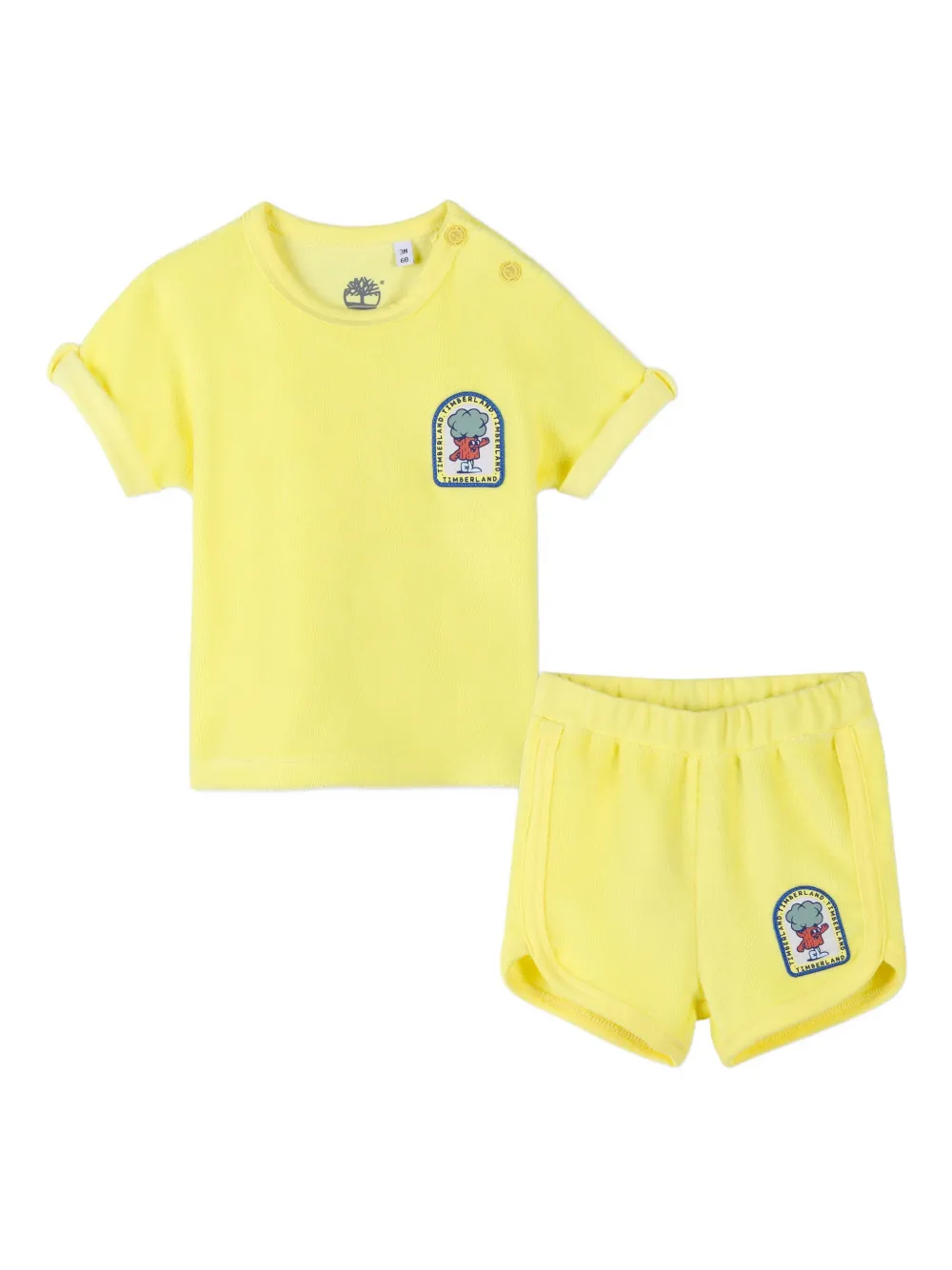 Комплект из топа и шортов с нашивками Timberland Kids, желтый
Комплект из топа и шортов с нашивками Timberland Kids, желтый