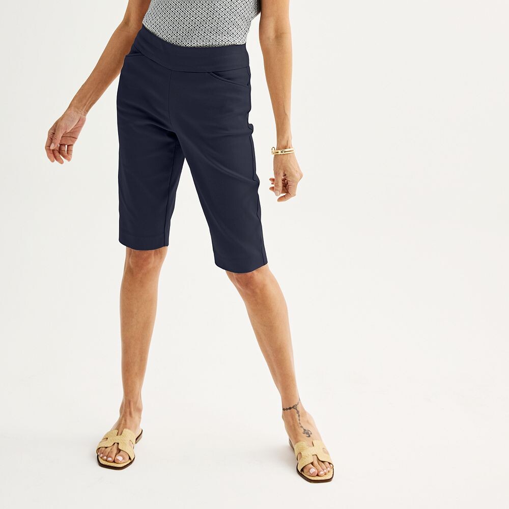 Женские эластичные брюки-скиммеры со средней посадкой Croft & Barrow Effortless, цвет Genuine Navy
Женские эластичные брюки-скиммеры со средней посадкой Croft & Barrow Effortless, цвет Genuine Navy