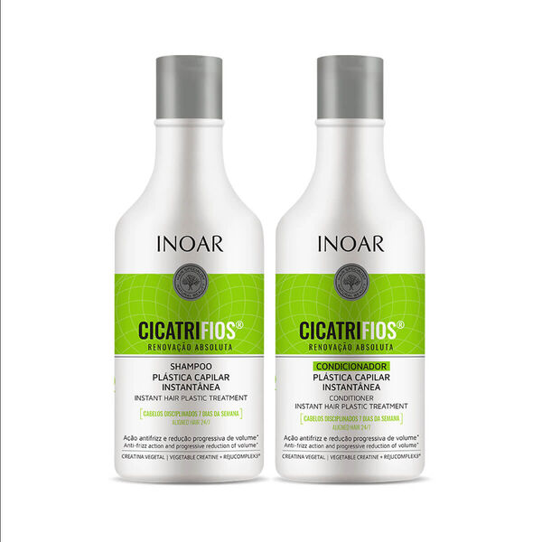 Восстанавливающий набор для поврежденных волос: шампунь, 250 мл + кондиционер, 250 мл Inoar Cicatrifios
Восстанавливающий набор для поврежденных волос: шампунь, 250 мл + кондиционер, 250 мл Inoar Cicatrifios