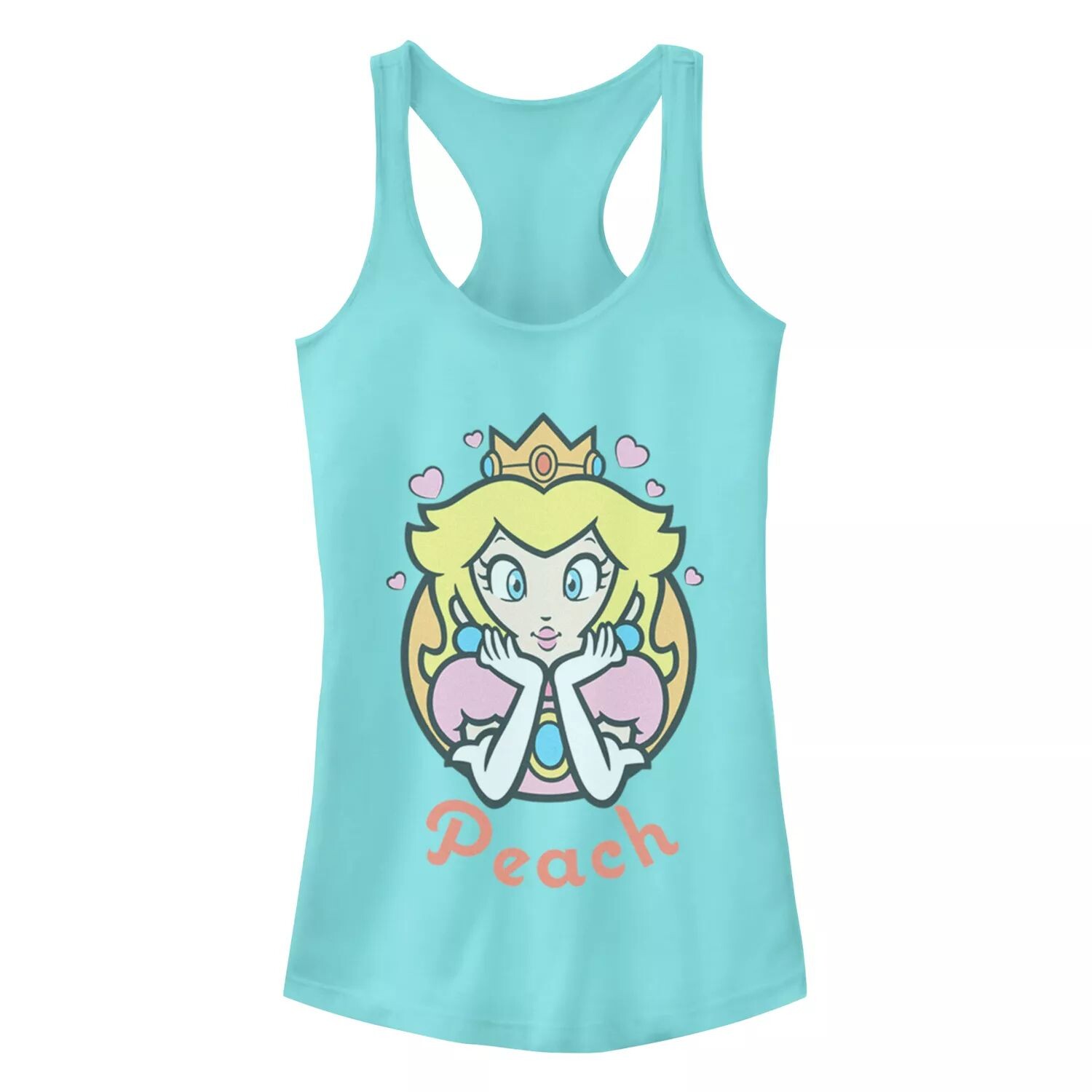 Детская майка Super Mario Bros с персиковыми сердечками и идеальной спиной-борцовкой Licensed Character