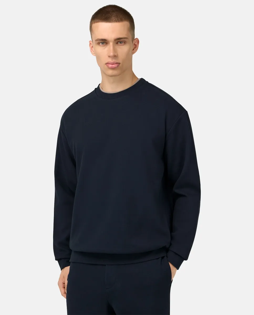 Свитшот с круглым вырезом из хлопковой смеси Boggi Milano, темно-синий
Свитшот с круглым вырезом из хлопковой смеси Boggi Milano, темно-синий