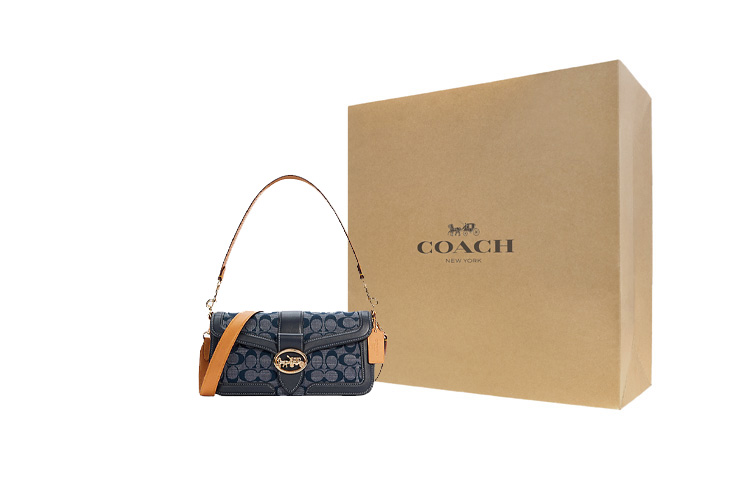 COACH Джинсовая холщовая сумка через плечо с кожаными вставками
COACH Джинсовая холщовая сумка через плечо с кожаными вставками