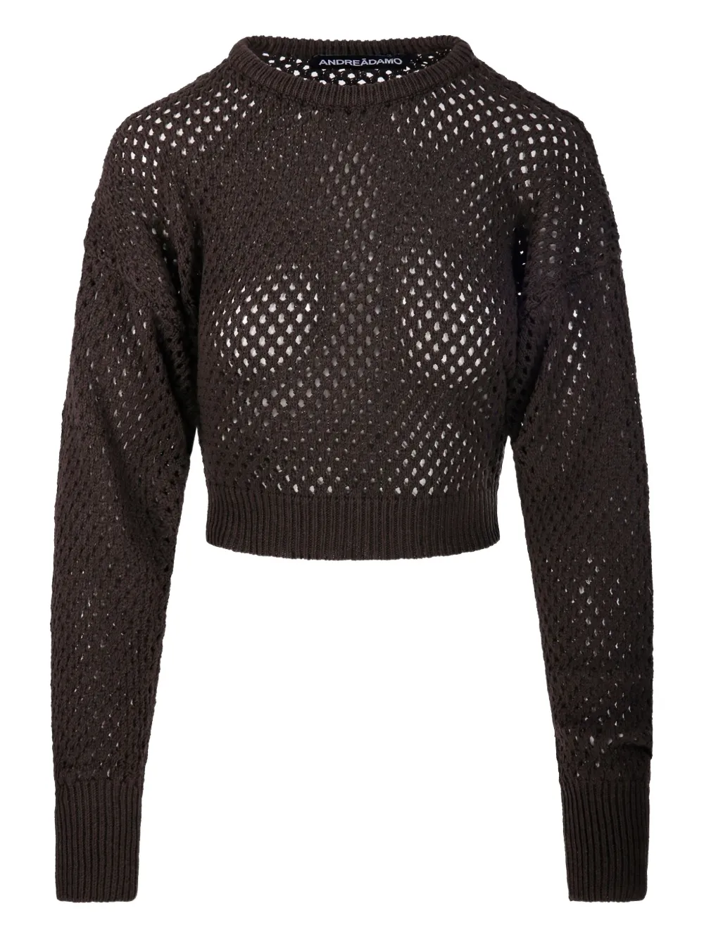 Свитер в технике кроше ANDREĀDAMO, коричневый
Свитер в технике кроше ANDREĀDAMO, коричневый