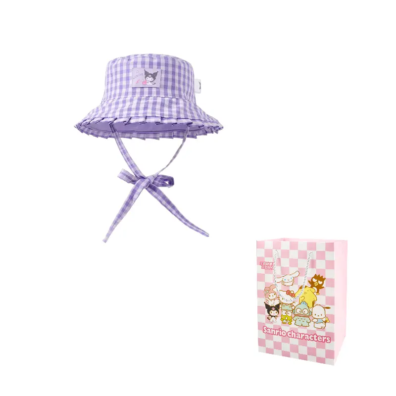 Sanrio Ковшовая шляпа из полиэстера для детей, Kuromi Fisherman Hat 
Sanrio Ковшовая шляпа из полиэстера для детей, Kuromi Fisherman Hat