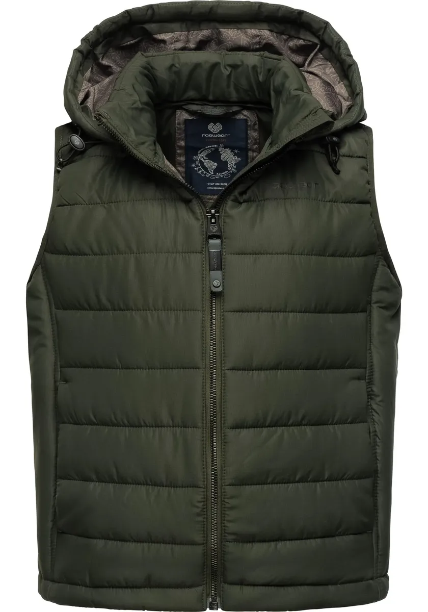 Стеганый жилет Ragwear "Vitek", спортивный жилет для отдыха на открытом воздухе со съемным капюшоном, зеленый
Стеганый жилет Ragwear "Vitek", спортивный жилет для отдыха на открытом воздухе со съемным капюшоном, зеленый