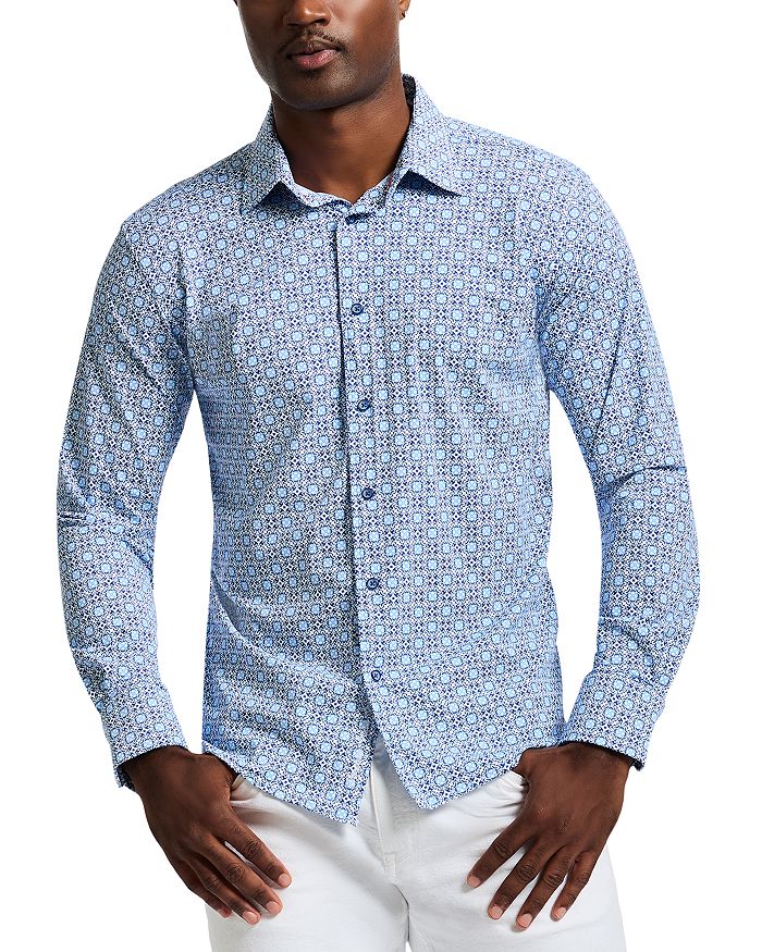 Каспийская печатная рубашка с длинным рукавом на пуговицах Robert Graham, синий
Каспийская печатная рубашка с длинным рукавом на пуговицах Robert Graham, синий