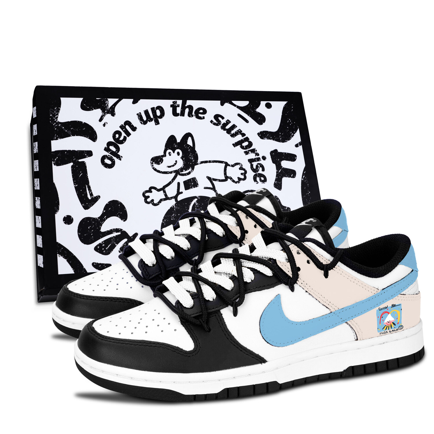 Nike Dunk Black White, Light Blue, Ugly Harmony, устойчивые к истиранию низкие кроссовки для скейтбординга Unisex Blue
Nike Dunk Black White, Light Blue, Ugly Harmony, устойчивые к истиранию низкие кроссовки для скейтбординга Unisex Blue