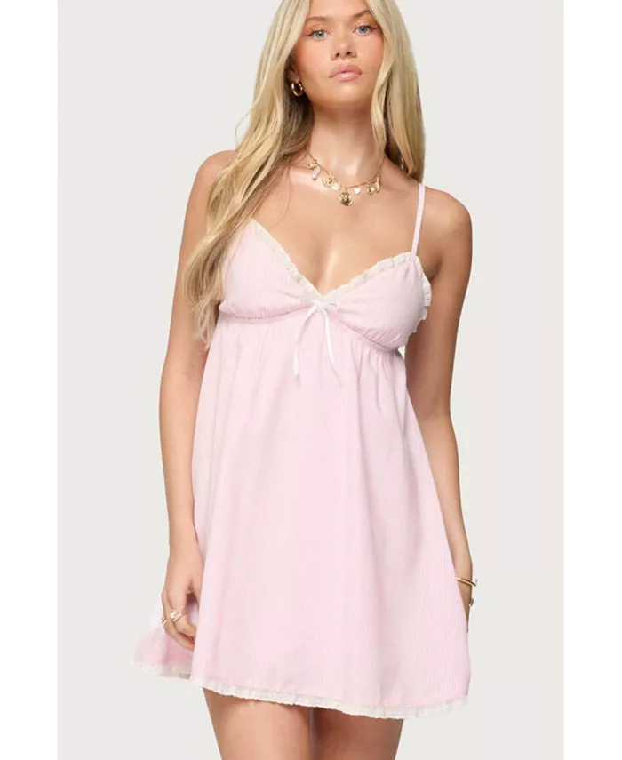 Женское мини-платье в тонкую полоску Danira Babydoll Edikted, розовый
Женское мини-платье в тонкую полоску Danira Babydoll Edikted, розовый