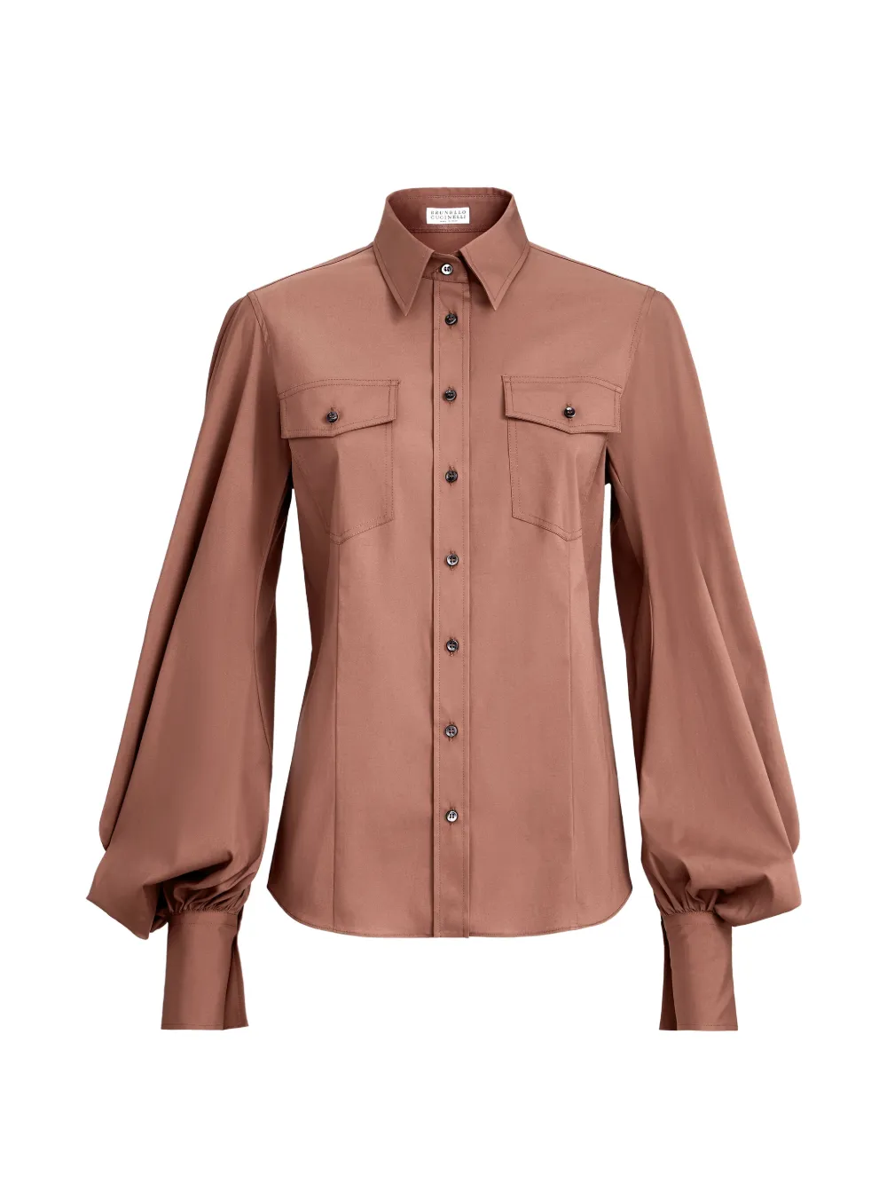 Рубашка с объемными рукавами Brunello Cucinelli, коричневый
Рубашка с объемными рукавами Brunello Cucinelli, коричневый