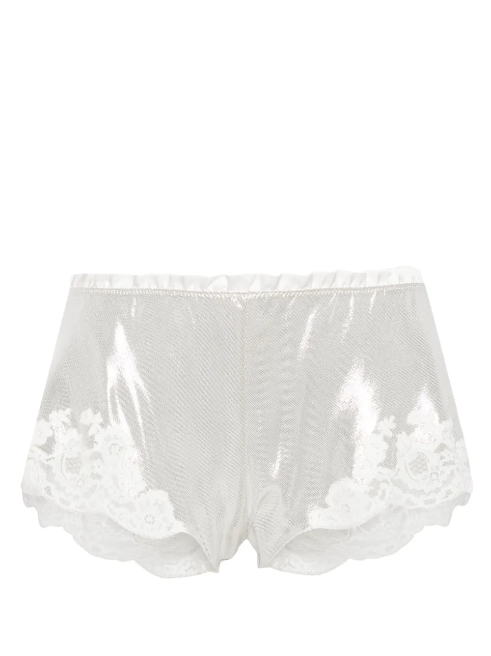 Пижамные шорты с кружевной отделкой Carine Gilson, серебяный
Пижамные шорты с кружевной отделкой Carine Gilson, серебяный