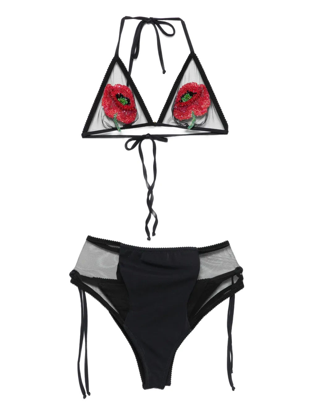 Купальник с цветочным декором из бисера Mazzei, черный
Купальник с цветочным декором из бисера Mazzei, черный