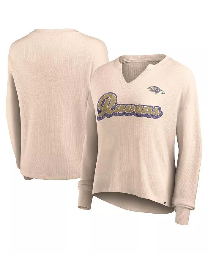 Женская светло-коричневая рваная футболка Baltimore Ravens Go For It с вырезом вафельной вязки и длинными рукавами Fanatics, бежевый
Женская светло-коричневая рваная футболка Baltimore Ravens Go For It с вырезом вафельной вязки и длинными рукавами Fanatics, бежевый