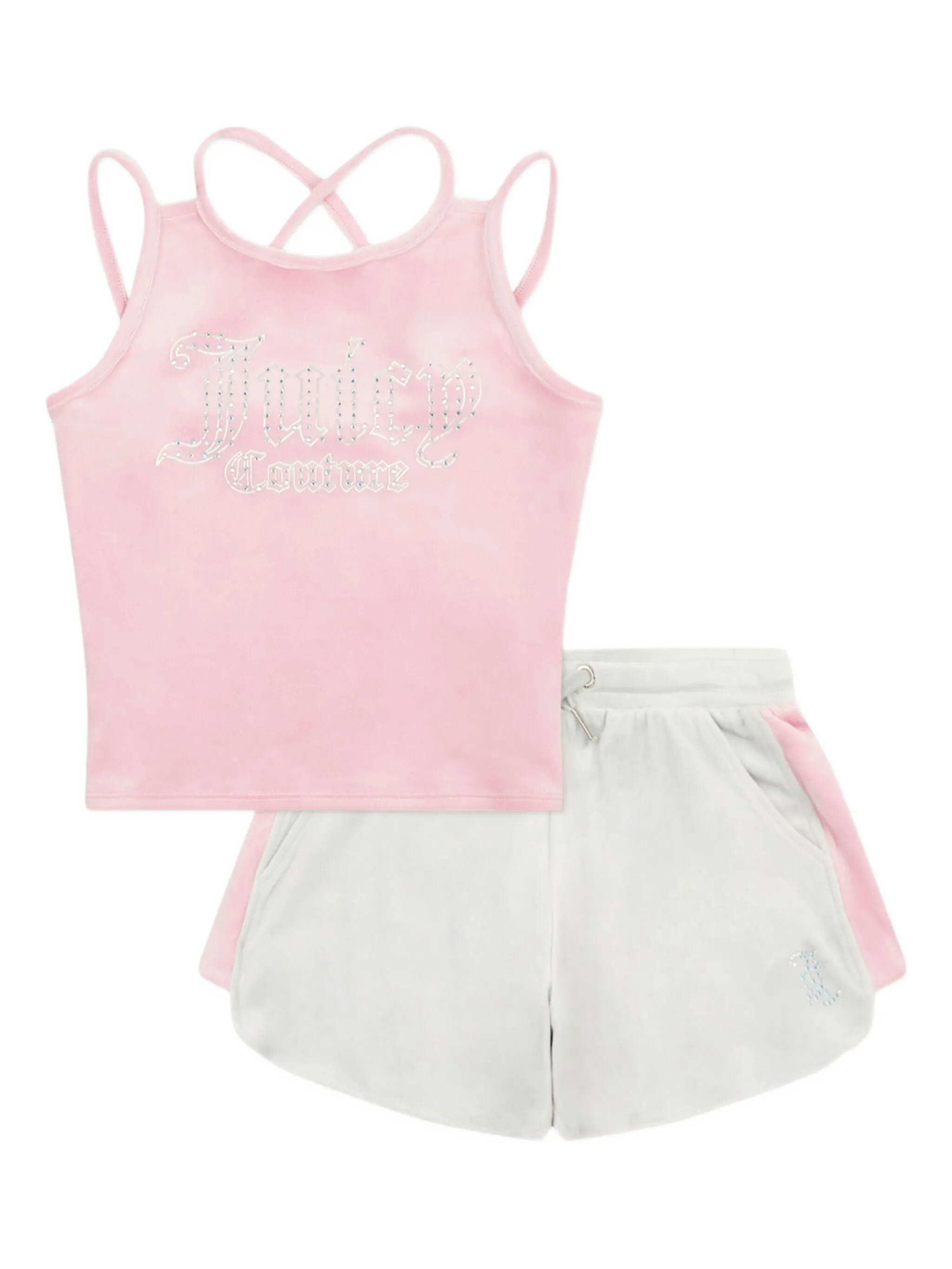 Комплект из топа и шортов со стразами Juicy Couture Kids, розовый
Комплект из топа и шортов со стразами Juicy Couture Kids, розовый