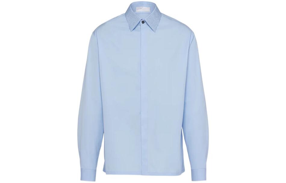 Рубашка мужская небесно-голубая Prada, голубой
Рубашка мужская небесно-голубая Prada, голубой